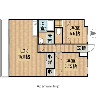 ラポール下俣南【3階】の間取り