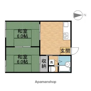 コーポグリーンヒル【1階】の間取り