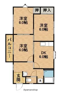 コリーナ蜆塚B【2階】の間取り