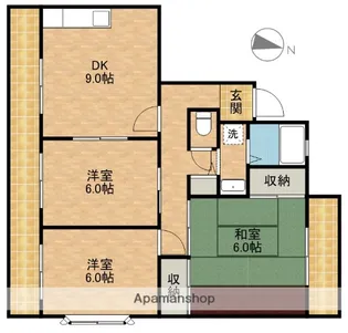 静岡県浜松市中央区佐鳴台2丁目【マンション】の間取り