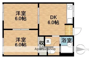 ミュゲー一番館A【101号室】の間取り