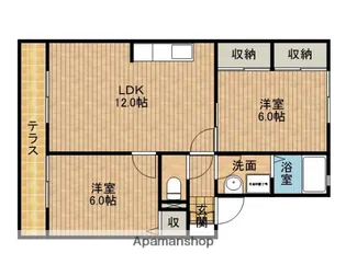 ハイカムールSHIMIZU【1階】の間取り