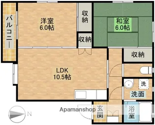 サンライズ三方原【2階】の間取り