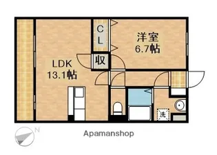 サンモール【1階】の間取り