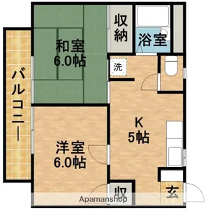 プレジオグリーン【101号室】の間取り