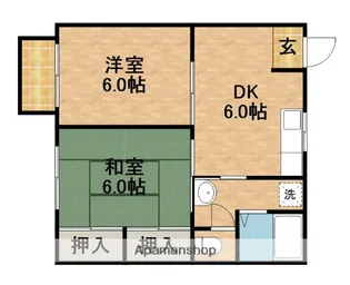 シャイニーフラット【2階】の間取り
