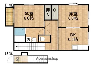 ハイステージブロスA【201号室】の間取り