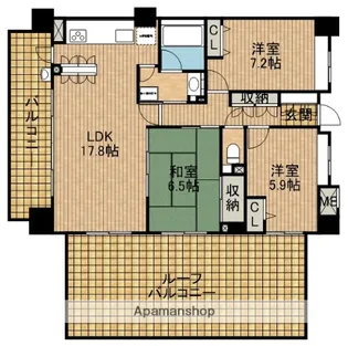 ウィスティリア鴨江【8階】の間取り