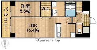 1LDKの間取り画像