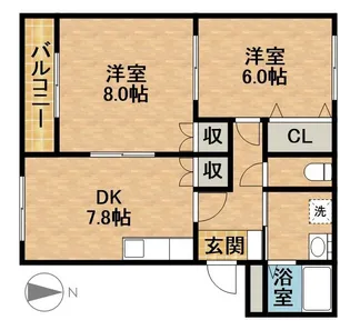 ハッピーメモリー【2階】の間取り