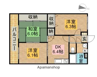 グランシャトー【1階】の間取り