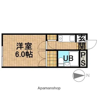 ラポール菊川【108号室】の間取り