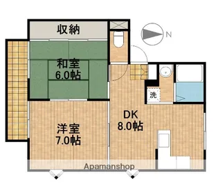 ロイヤルハイツA【2階】の間取り