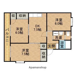 アドラシオン【1階】の間取り