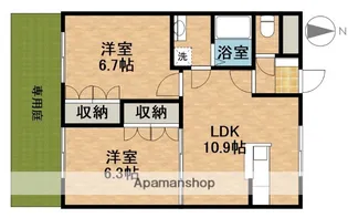 アイル・プティ【1階】の間取り