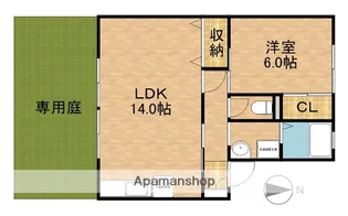 スカイハイツE【1階】の間取り