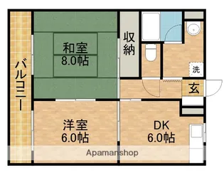 メゾンドフルール【3階】の間取り