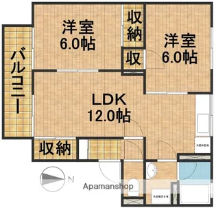 セジュールⅠ【2階】の間取り