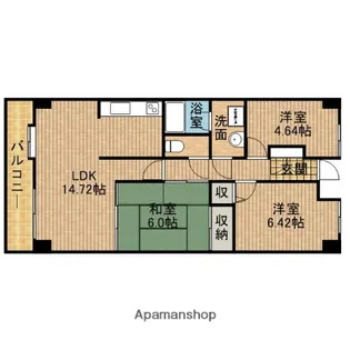エンブル・シティ焼津【2階】の間取り