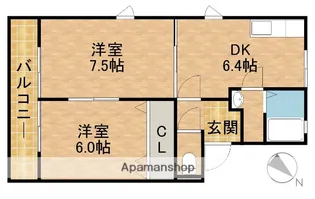 メゾン三ツ谷A【2階】の間取り