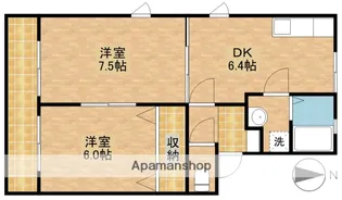 メゾン三ツ谷A【1階】の間取り