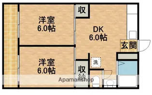 ウイングシャロー小豆餅E【2階】の間取り