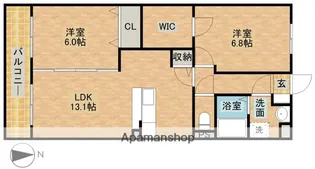 グランストーク奥浜名湖【1階】の間取り