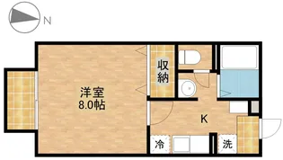 ヴィラ梅小路B【2階】の間取り