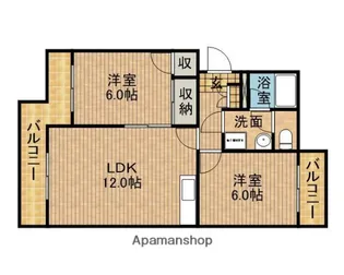 グランメール【4階】の間取り