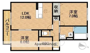 ウィル・ノーブルA【1階】の間取り