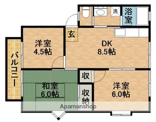 コーポラスしき【2階】の間取り