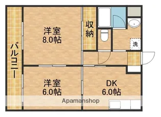 マンションハーヴェストⅡ【4階】の間取り