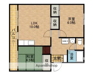 イーストパレス南新屋【1階】の間取り