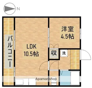 両角アパート【2階】の間取り