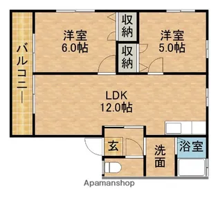 メープル【2階】の間取り