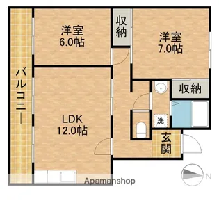 クリサンテA【2階】の間取り