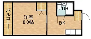 カーサヤマザキ【1階】の間取り