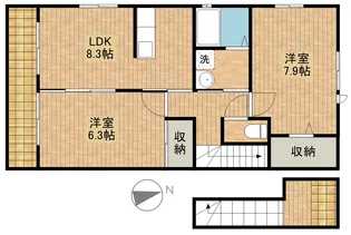 シルキーウイング【2階】の間取り