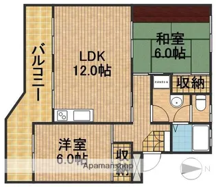 コーポ林【1階】の間取り