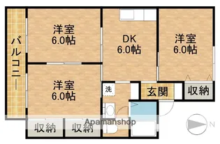 静岡県浜松市中央区曳馬1丁目【アパート】の間取り