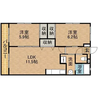 アイブロスビルⅣ【3階】の間取り