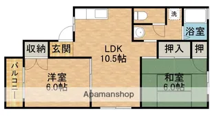 パークハイム山本B【2階】の間取り