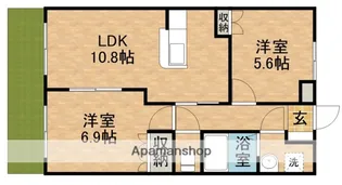 アイリス【102号室】の間取り