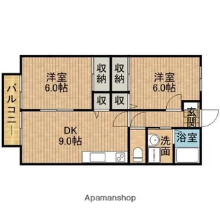 メゾン小土ヶ丘B【2階】の間取り
