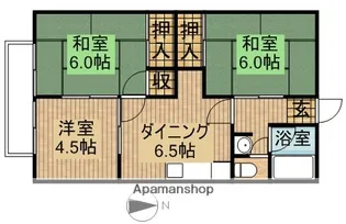 ドリームハウスⅡ【103号室】の間取り