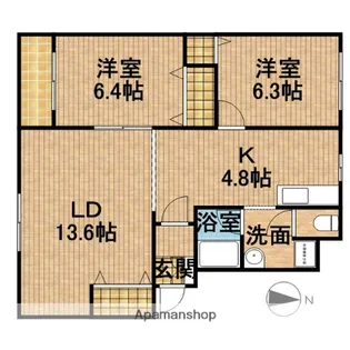アヴェニュー大門【3階】の間取り