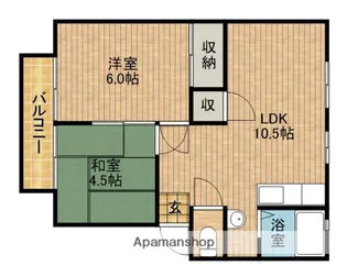 パナハイツ奈良【202号室】の間取り