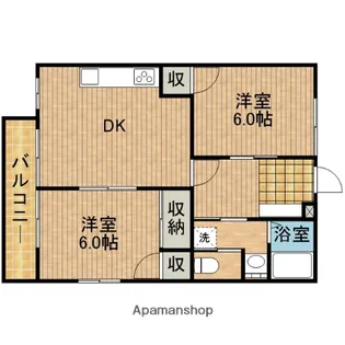 宮崎ハイツB【201号室】の間取り