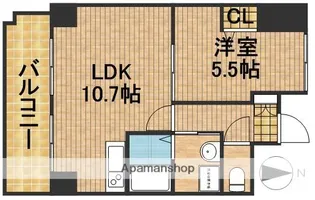 ザ・レジデンス元魚【9階】の間取り