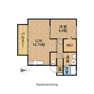 アメーヌ清水【1階】の間取り